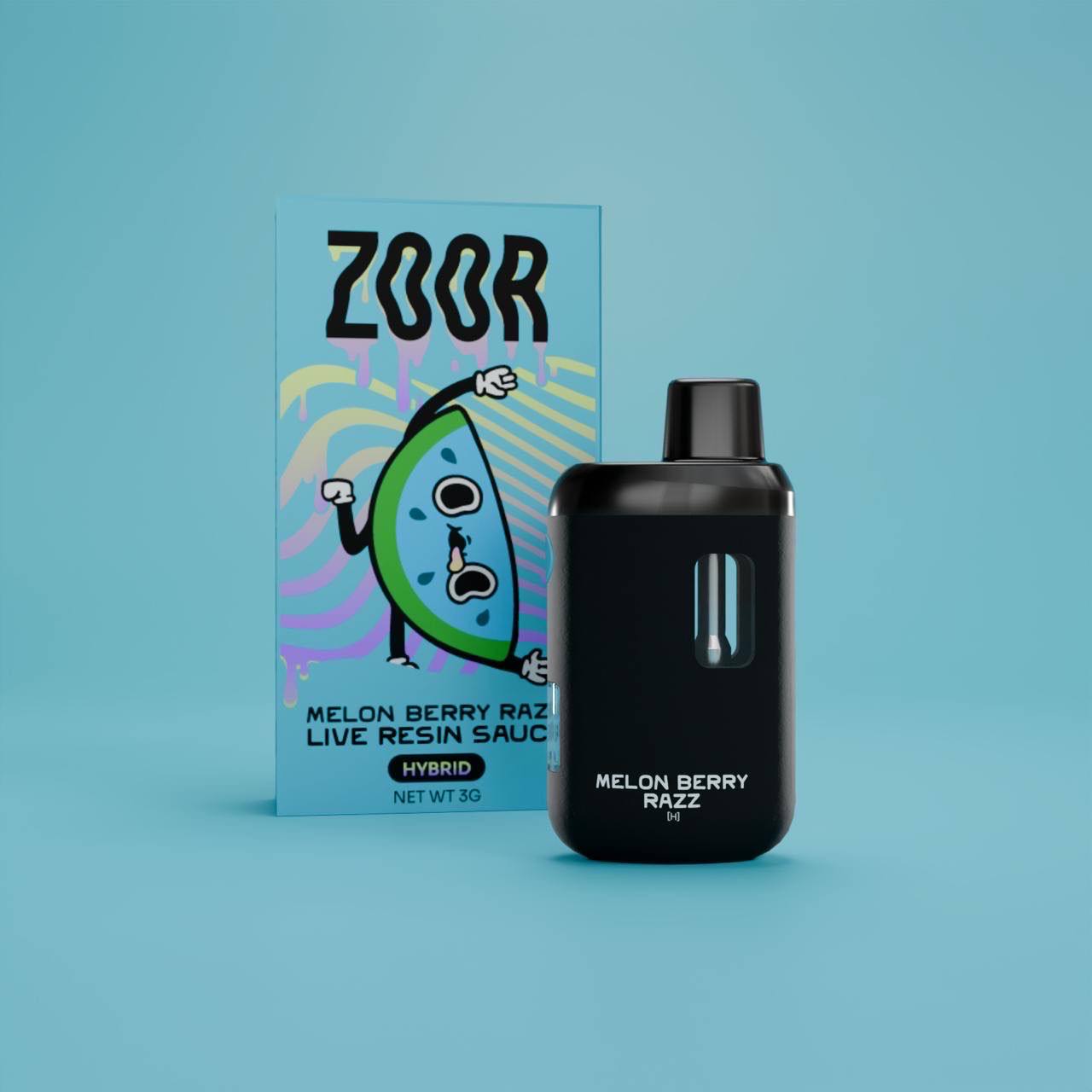 Zoor 3 Gram Disposable Vape - Melon Berry Razz (Hybrid)