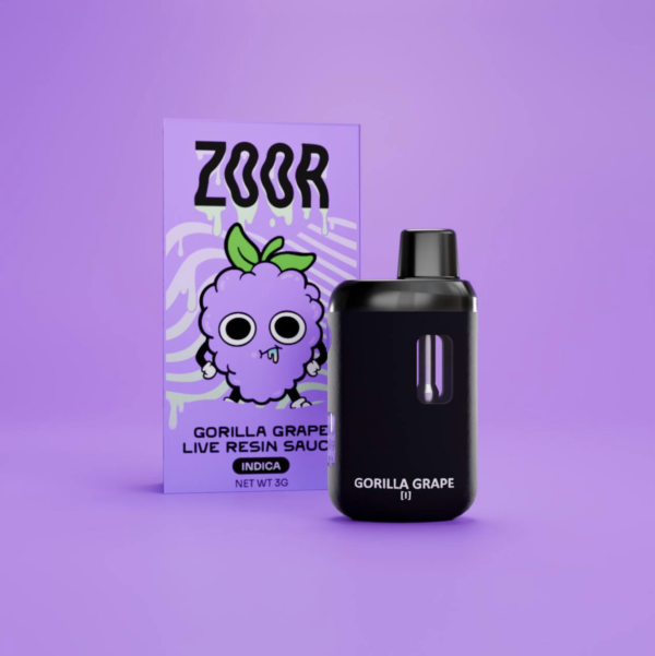 Zoor 3 Gram Disposable Vape - Gorilla Grape (Indica)