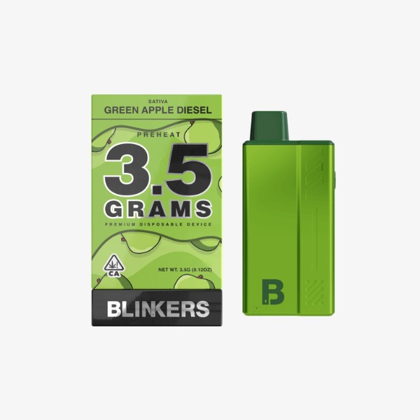 Blinkers 3.5 Gram Disposable Vape - Green Apple Diesel (Sativa)