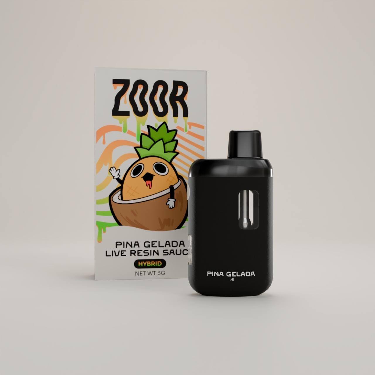 Zoor 3 Gram Disposable Vape - Pina Gelada (Hybrid)