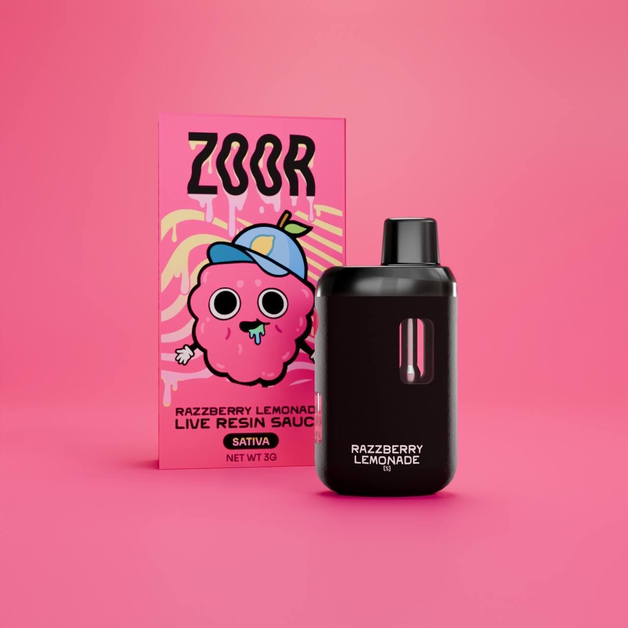 Zoor 3 Gram Disposable Vape - Razzberry Lemonade (Sativa)